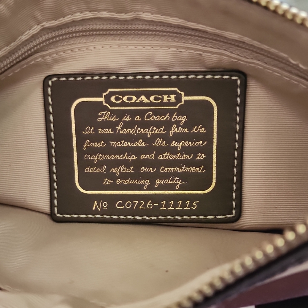 Coach Cream Leather Interior Bag